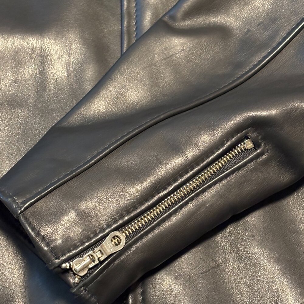 Schott Classic Racer Leather Motorcycle Jacket STYLE: 141 - Picture 3 of 8